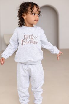 Embroidered Big/Little Sibling Sweatshirts With Heart Design Brother And Sister Available, 8 of 11