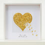 Framed Golden Wedding Anniversary 3D Butterfly Heart, thumbnail 1 of 12