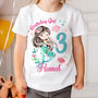 Girls Personalised Under The Sea Birthday T Shirt, thumbnail 1 of 4