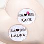 Personalised Team Bride Hen Party Night Badges, thumbnail 1 of 2