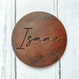 Engraved Personalised Place Setting Leather Coasters, thumbnail 1 of 3