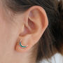 Jewelled Moon Crescent Earrings, thumbnail 1 of 7