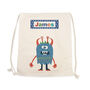 Personalised Boy's Little Monster Pe Kit Bag, thumbnail 10 of 12