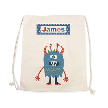 Personalised Boy's Little Monster Pe Kit Bag, 10 of 12