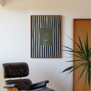 I Just Need You And Sunsets Striped Wall Print, 8 of 8