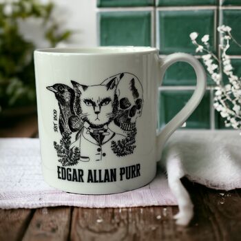 Edgar Allan Purr Book And Cat Lover Mug, 4 of 5