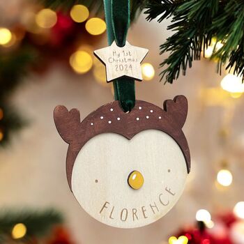 Hand Painted Personalised Christmas Decoration | Bear, 8 of 8