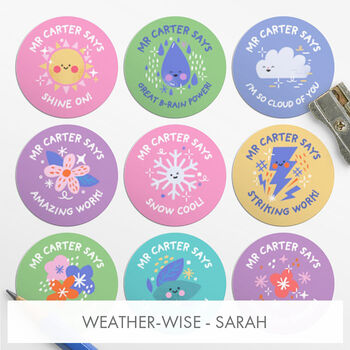 Personalised Teacher Stickers 54 Stickers, 11 of 12