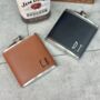 Personalised Leather Initial Hipflask, thumbnail 1 of 3