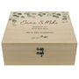 Personalised Wedding Wooden Keepsake Box Botanical, thumbnail 5 of 5