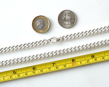 Heavy Sterling Silver Chain Necklace For Men, 2 of 3