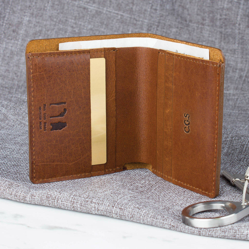 Luxury Leather Traditional Bi Fold Wallet By Man & Bear