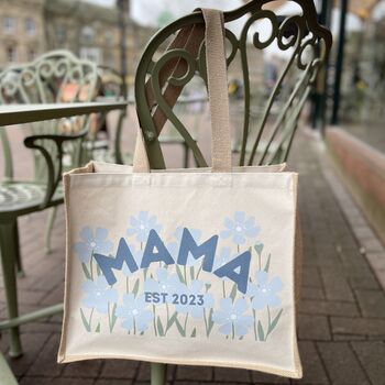 Personalised Mama New Mum Jute Tote Bag, 3 of 4