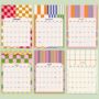 2023 Checks And Stripes Wall Calendar | A4 Calendar, thumbnail 4 of 8