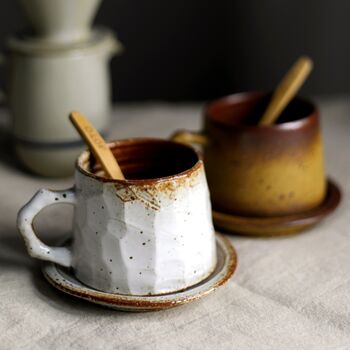 Handmade Ceramic Cup And Saucer Rock Series, 6 of 7
