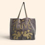 Love Velvet Embroidered Tote Bag | Various Colours Available, thumbnail 8 of 12
