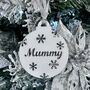 Personalised Name With Snowflakes Christmas Bauble, thumbnail 2 of 12