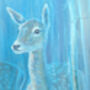 Out Of The Blue, A Blue Abstract Deer Painting, thumbnail 7 of 8