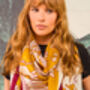 Regal Doves And Lions Wine And Mustard Luxury Silk Scarf 120cm * 120cm, thumbnail 1 of 5
