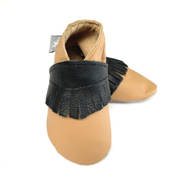 Moccasin Soft Leather Baby Shoes, 2 of 3