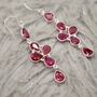 Red Ruby Earrings, July Birthstone Earrings, thumbnail 3 of 10