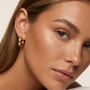 Thick Small Hoop Earrings In 18k Gold, Minimalist Women's Jewellery, thumbnail 4 of 6