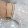 Delicate Charm Layered Bracelet – Gold And Amazonite, thumbnail 2 of 8