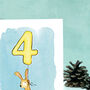 Rabbit Fourth Birthday Card, thumbnail 7 of 7