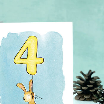 Rabbit Fourth Birthday Card, 7 of 7