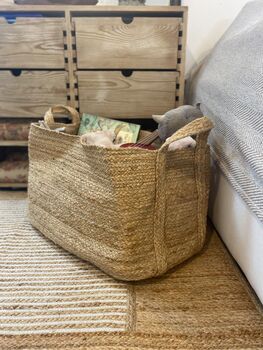 Extra Large Natural Braided Jute Storage Basket, 9 of 10