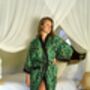 Peacock Green Batik Kimono Robe, thumbnail 5 of 7