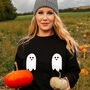 Twin Ghost Halloween Sweatshirt Jumper, thumbnail 1 of 8