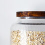 Ribbed Glass Storage Jar With Personalised Label, thumbnail 4 of 12