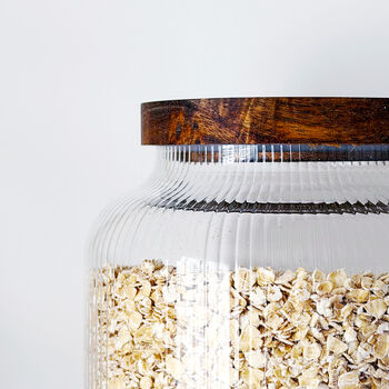 Ribbed Glass Storage Jar With Personalised Label, 4 of 12