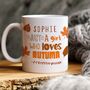 Pumpkin Autumn Mug Personalised Gift, thumbnail 3 of 5