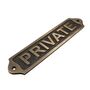 Retro Private Door Sign Solid Brass Antique Style Sign Plaque, thumbnail 2 of 11