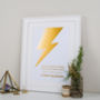 Gold Foil David Bowie Quote Print, thumbnail 2 of 3