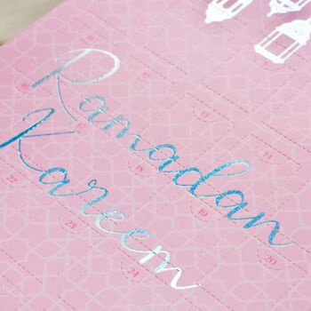Ramadan Chocolate Countdown Calendar Pink And Glitter, 2 of 7