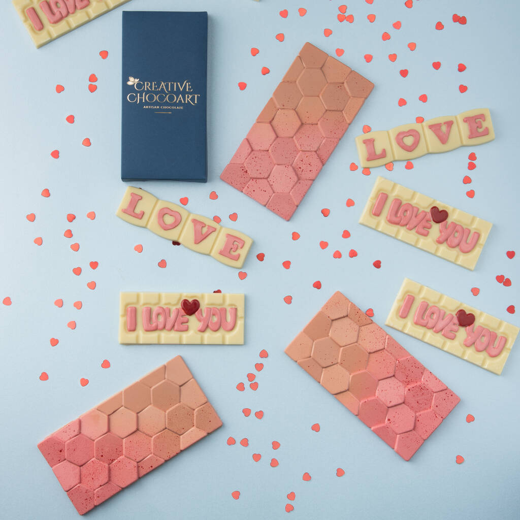 Luxury White Chocolate Bar Gift Set By Creative Chocoart