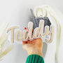Personalised Layered Wooden Name Sign, thumbnail 3 of 4