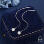 Sterling Silver Tiny Daisy Flower Ear Threaders, thumbnail 6 of 10