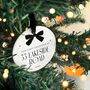 First Christmas In New Home Personalised Ceramic Bauble, thumbnail 5 of 10