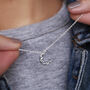 Crescent Moon Necklace In Silver Or 18ct Gold Vermeil, thumbnail 5 of 8