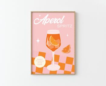 Aperol Spritz Check Print, 2 of 2