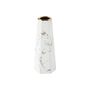 White Vase With Gold Finish Marble Ceramic Flower Vase, thumbnail 11 of 12