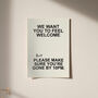 Please Leave By 10 Typography Print, thumbnail 3 of 6