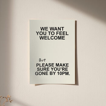 Please Leave By 10 Typography Print, 3 of 6