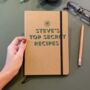 Personalised Top Secret Recipe Notebook, thumbnail 1 of 2