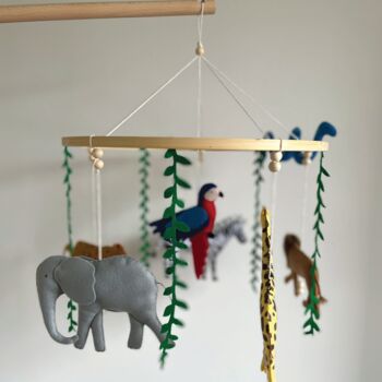 Jungle Animal Themed Baby Crib Mobile, 11 of 11