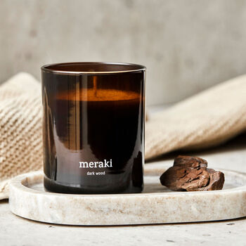 Meraki Dark Wood Scented Candle, 3 of 7